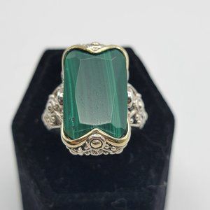 925 Sterling Malachite Statement Ring